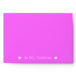 Cute Cartoon Couple Be My Valentine Pink Custom envelopes