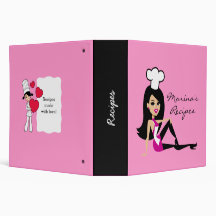 Cute Cartoon Culinary Chef Binder