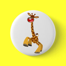 Nettes Karikatur-Tanzen-Giraffen-Knopf-Abzeichen buttons