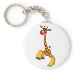 Cute Cartoon Dancing Giraffe Keychain