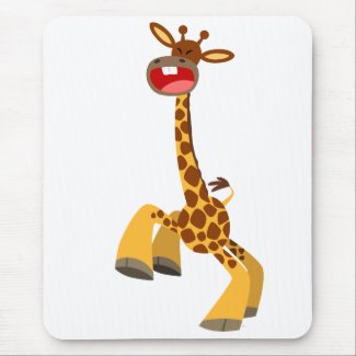 Cute Cartoon Dancing Giraffe Mousepad mousepad