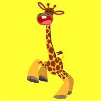 Nettes Karikatur-Tanzen-Giraffen-Frauen-T-Shirt
