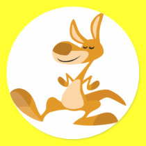 Netter Karikatur-Tanzen-Känguru-Aufkleber sticker