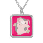 Cute Cartoon Dancing Pig Necklace