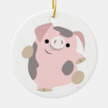 Cute Cartoon Dancing Pig Ornament