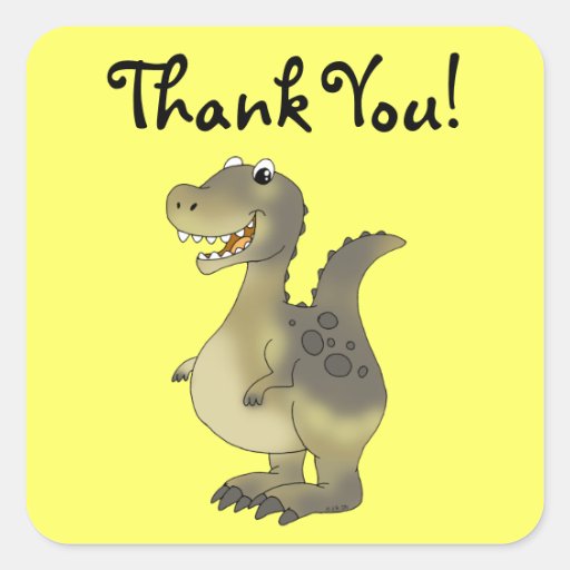 thank you dinosaur stickers