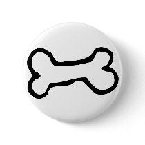 Cute Cartoon Dog Bone Button