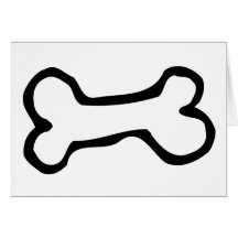 Cute Cartoon Dog Bone Cards