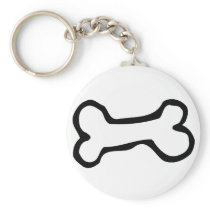 Cute Cartoon Dog Bone Keychain