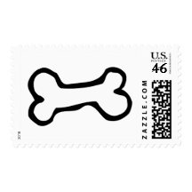 Cute Cartoon Dog Bone Postage