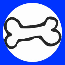 Cute Cartoon Dog Bone Sticker