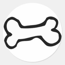Cute Cartoon Dog Bone Sticker