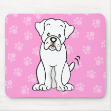 Cute Cartoon Dog Boxer Mousepad