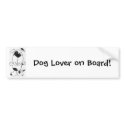 Cute Cartoon Dog Bumper Sticker bumper stickers