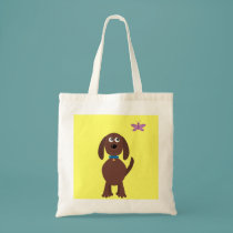 Cute Cartoon Dog & Butterfly Customizable Charity bags