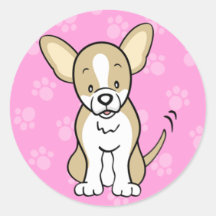 Cute Cartoon Dog Chihuahua Sticker