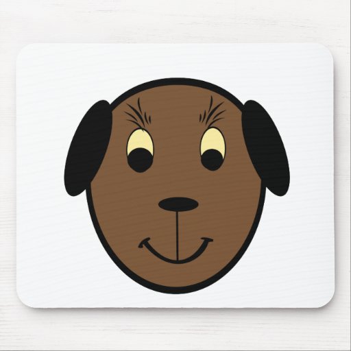 Cute Cartoon Dog Face Mouse Pad | Zazzle