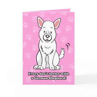 Cute Cartoon Dog German Shepherd Greeting Card card