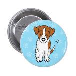 Cute Cartoon Dog Jack Russell Button