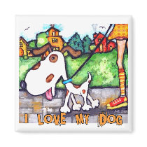Cute Cartoon Dog magnets by jamiecreates1 Cute Cartoon Dog magnets