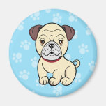 Cute Cartoon Dog Pug Magnet