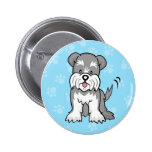 Cute Cartoon Dog Schnauzer Button