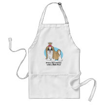 Cute Cartoon Dog Shih Tzu Apron