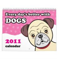 Cute Cartoon Dogs Calendar calendar