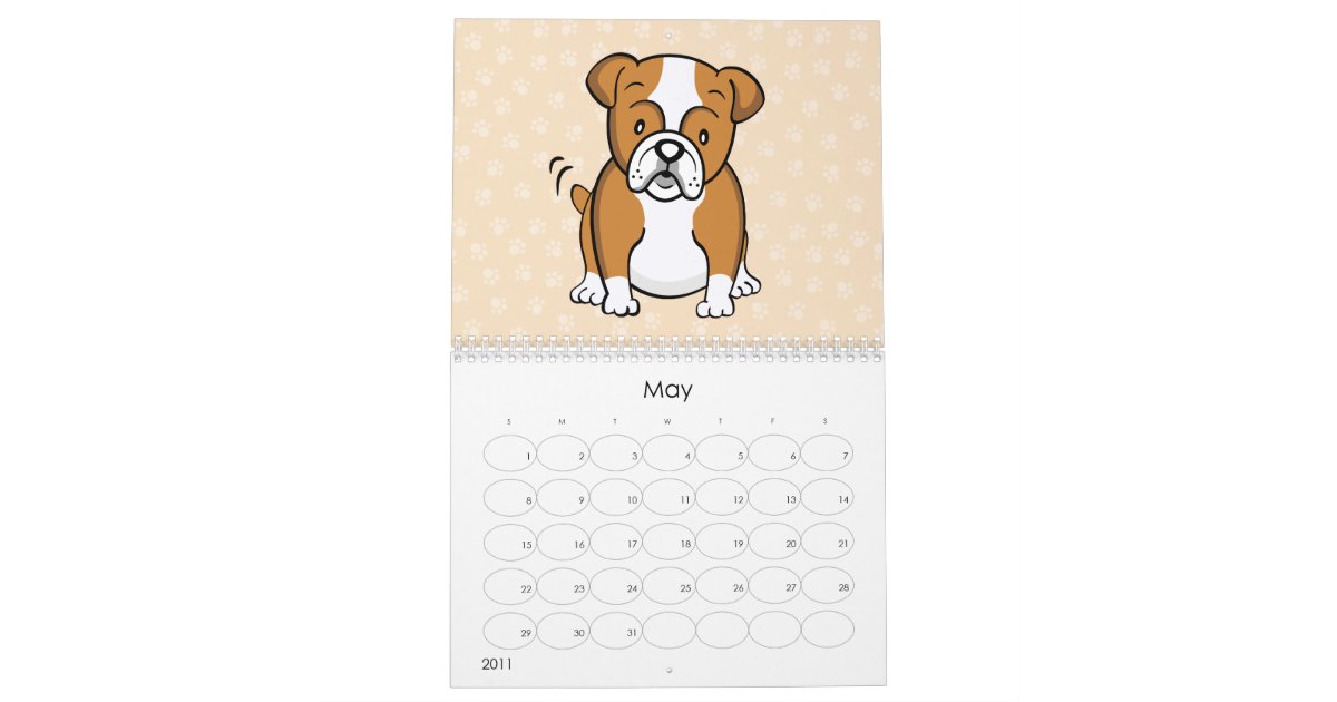 Cute Cartoon Dogs Calendar Zazzle