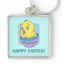 Cute Cartoon Easter Chick Keychain