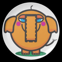 Cute Cartoon Elephant plates