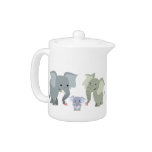 Cute Cartoon Elephant Family Teapot