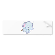Cute Cartoon Elephant Shirts bumper stickers