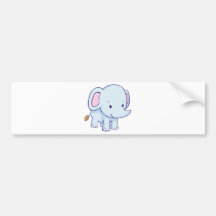 Cute Cartoon Elephant Shirts Bumper Sticker