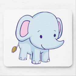 Cute Cartoon Elephant Shirts mousepad