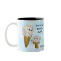 Cute Cartoon Faces Ice Cream Cones mugs