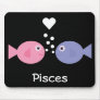 Cute cartoon fish black Pisces mousepad