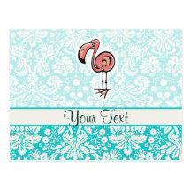 Cute Cartoon Flamingo Post Cards