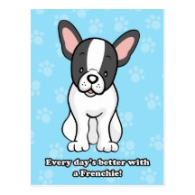 Cute Cartoon French Bulldog Postcard