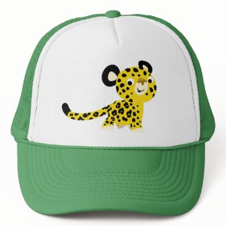 Cute Cartoon Friendly Leopard Hat hat