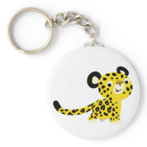 Cute Cartoon Friendly Leopard Keychain