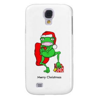 Cute Cartoon Frog Dressed As Santa Samsung Galaxy S4 Covers