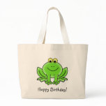 Cute Cartoon Frog Hoppy Birthday Funny Greeting Bag