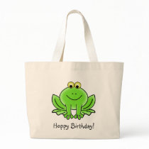 Cute Cartoon Frog Hoppy Birthday Funny Greeting Bag