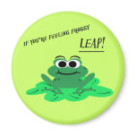 Cute Cartoon Frog Motivational Magnet