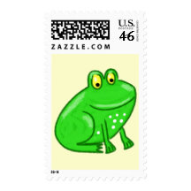 Cute Cartoon Frog Stamp
