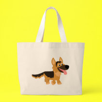 Sacola bonito do cão de pastor alemão dos desenhos malas
