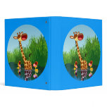 Cute Cartoon Giraffe and Ducklings Aver Binder