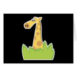 cute cartoon giraffe greeting cards