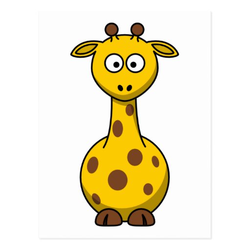 Cute Cartoon Giraffe Postcard | Zazzle